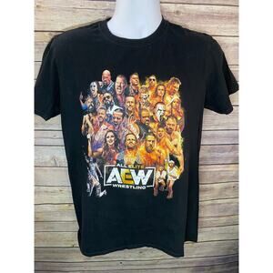 AEW All Elite Wrestling Black T-Shirt Size Small